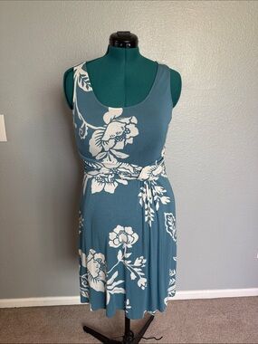 Soma Floral Tank Sleeveless Tie-Waist Short Bra Dress